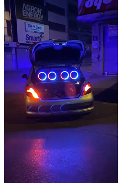 sekizgen led Piksel Neon Ledli Sese Duyarlı 20'lik Midrange Kapağı 1 Takım 2 Kapak