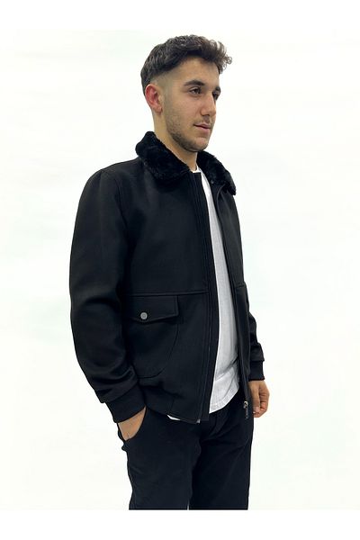 Brango Sheepskin Coat with Fur Collar