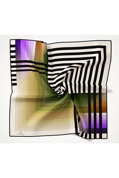 Silk Home Zebra Pattern Twill Scarf - Transitional Model 3110-02