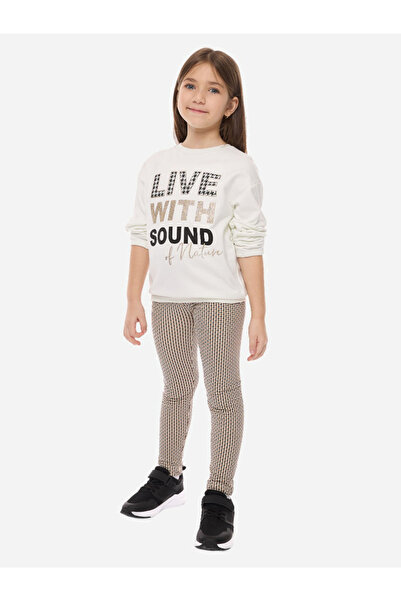 Victor and Jane By Styli Embroidered Round Neck Sweatshirt & Printed Leggings Set