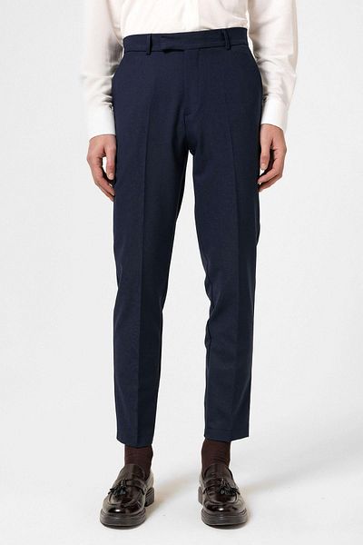 Antioch Navy Blue Classic High Waist Men's Trousers