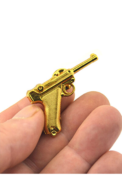 anahtarlıksepeti Tabanca Silah Rozet - LGR-P8 Yaka Rozeti - Gold Görünümlü
