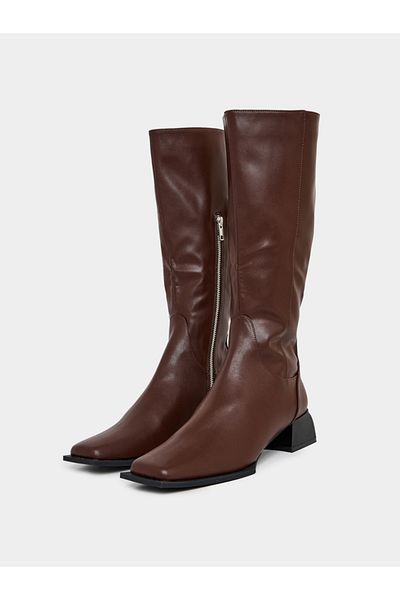 Raid By Styli Square Toe Calf Length Rider Boots