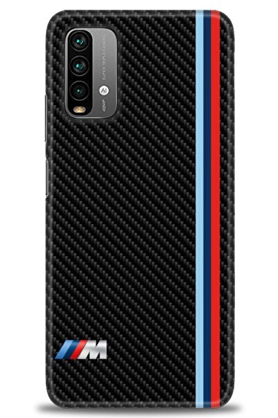 MRCİLETİSİM Xiaomi Redmi 9T Kılıf HD Baskılı Kılıf - BMW + Tam Ekran Koruyucu