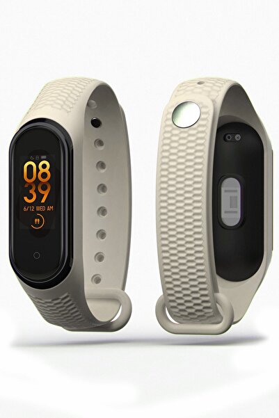 PUFWİN Kabartma Desenli Xiaomi Mi Band 3 Ve 4 Uyumlu Kordon