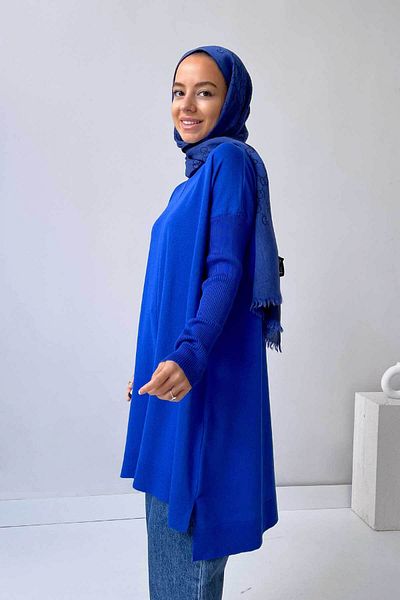 Ka Hijab Mira Mercerized Hijab Tunic - Saks Blue