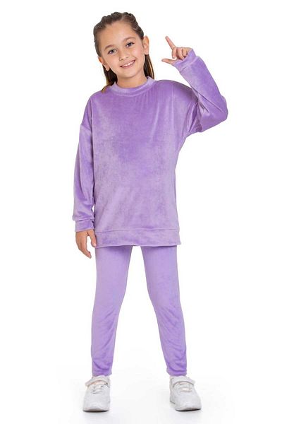 My Kids Wear Velvet Basic Solid Color Children's Set