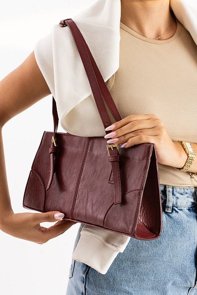 ROBAR Leather Handle Snap Detailed Hand and Shoulder Bag