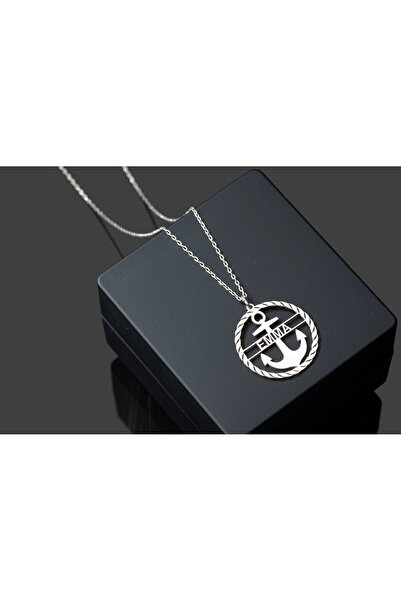 DECOVIENO KİŞİYE ÖZEL İSİM KOLYE GEMİ ÇAPASI KOLYE ,925 AYAR GÜMÜŞ KOLYE,GÜMÜŞ,ROSE GOLD,ALTIN KAPLAMA KOLYE