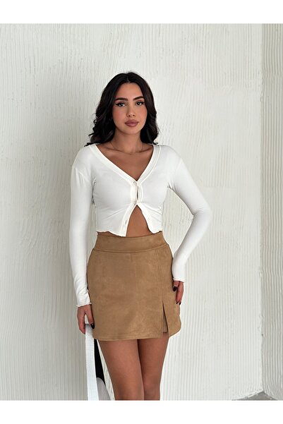 fiolin Κοντή φούστα Timeless Suede Slit