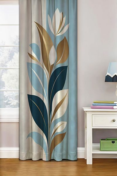 Vendini Quality Fabric, Vibrant Color Patterned Background Curtain (Size Produced, Be Atthant to Size)