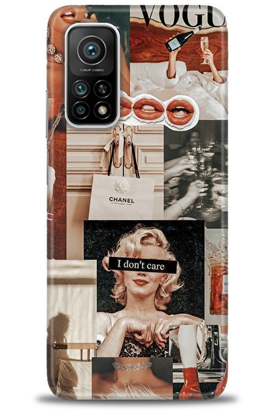 MRCİLETİSİM Xiaomi Mi 10T Pro Kılıf HD Baskılı Kılıf - I Dont Care + Tam Ekra...