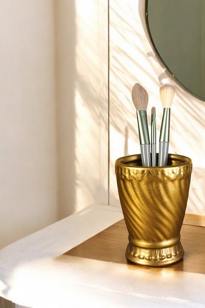 Evene Organizator de machiaj colorat antic auriu - Organizator pentru pensule Model 14