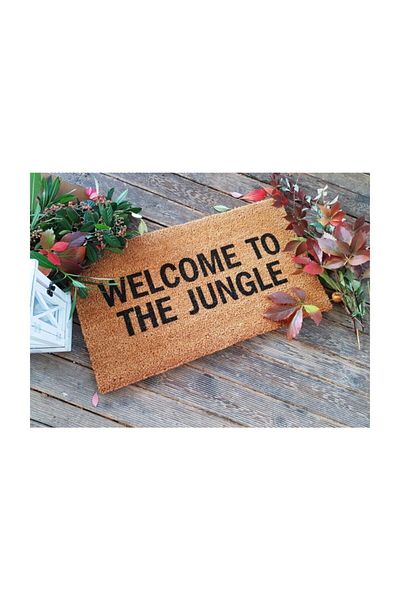 LAMONETA Jungle Plain Written Door Mat Imported Koko Bristle Mat