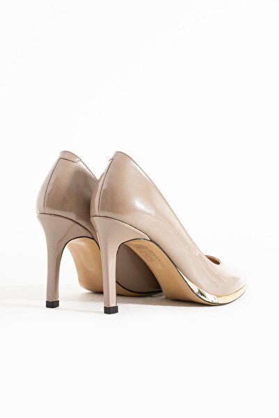 FOLLİNİ Kadın Hakiki Deri Stiletto Vizon Rugan