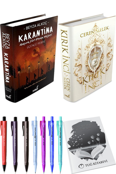 İndigo Kitap Karantina 3 Ciltli ve Kırık İnci Ciltli + Hediyeli