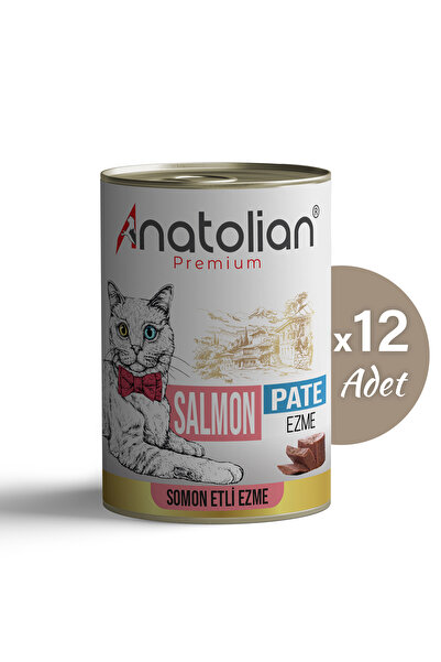 Anatolian Premium Somonlu Ezme Yetişkin Kedi Konservesi 400 gr x 12 Adet
