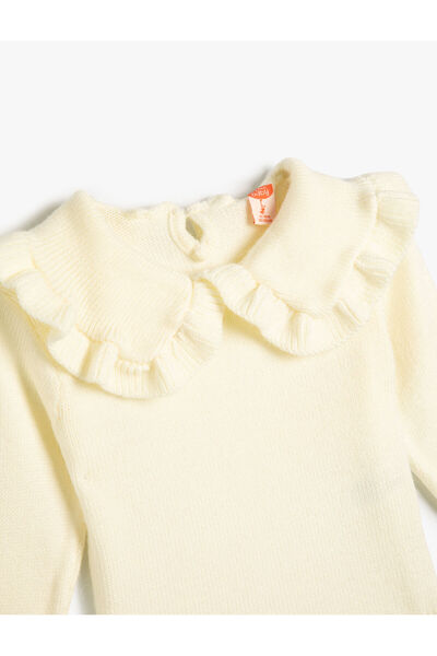 Koton Basic Pullover Baby Kragen Rüschen Detailliert