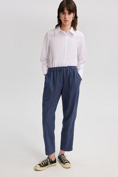 Touché Privé Linen Textured - Elastic Waist Trousers