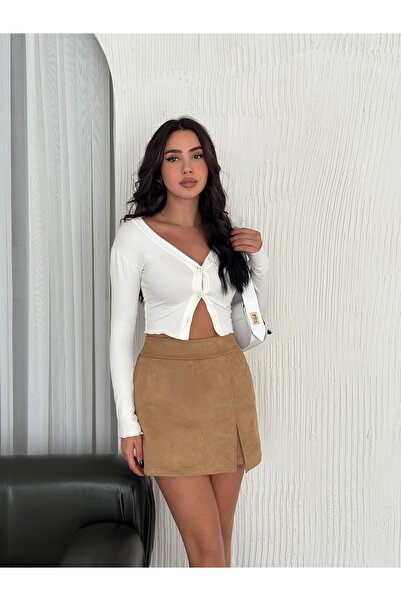 fiolin Κοντή φούστα Timeless Suede Slit