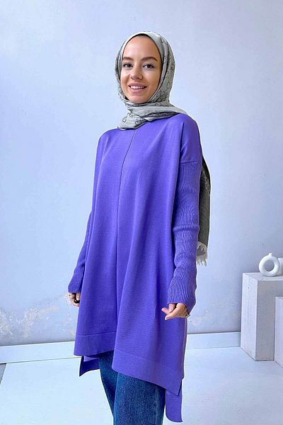 Ka Hijab Mira Mercerized Hijab Tunic - Λιλά