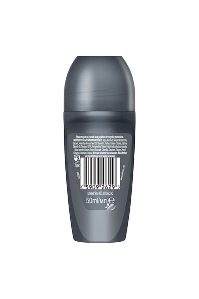 Dove Roll-On Deodorant, Advanced Care Invisible Dry for Men, 50ml