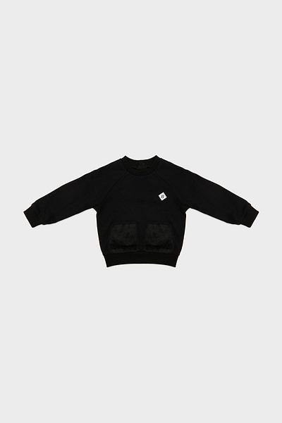 Gb Bayb Layette Bg Store Baby Girl Black Sweatshirt 22Fw0Bg2433