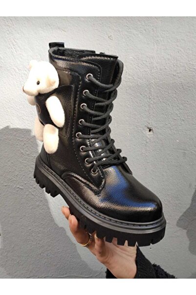 Neco Ayıcık Figürlü Çocuk Postal, Kaymaz Taban, Suya Ve Soğuğa Dayanıklı Dış Cilt Malzeme