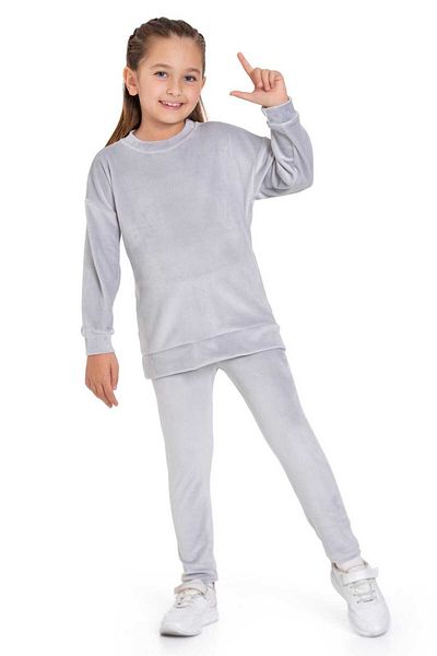 My Kids Wear Velvet Basic Solid Color Children's Set