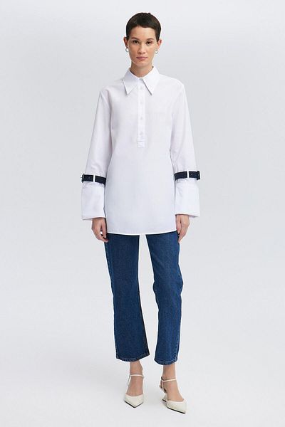 Touché Privé Shirt with Wide Cuffs and Buckle Detail