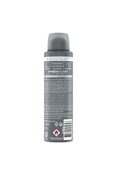 Dove Men Care Deodorant Body Spray, Clean Scent, 72-Hour Stain Defense, Anti-Marks & Stains, 150ml