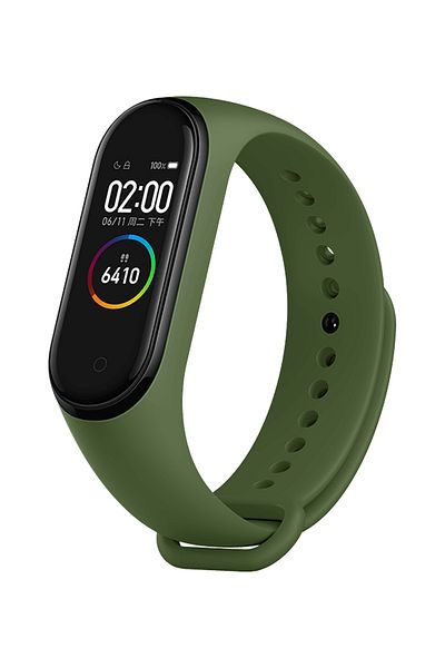 PUFWİN سوار سيليكون متوافق مع Xiaomi Mi Band 3 4 باللون الأبيض