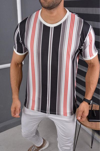 MCZ GİYİM Ανδρικό T-Shirt Crew Neck Slim-Fit