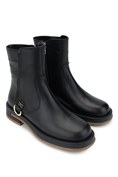 Tamer Tanca Kadın Hakiki Deri Siyah Deri Casual Bot