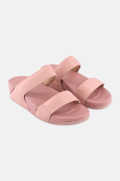 XOXO Womn Slip On Cork Slide, Pink