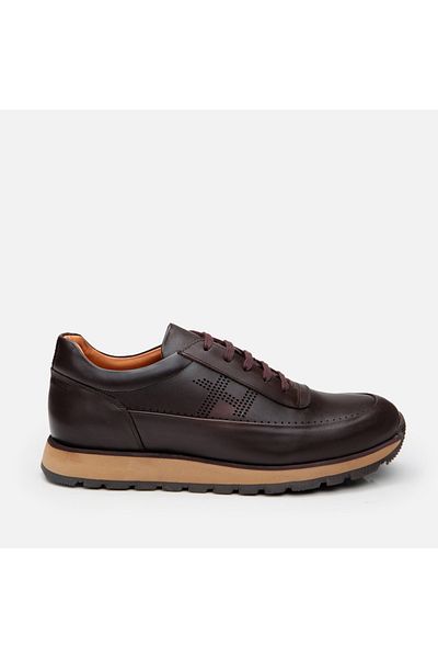 Hotiç Genuine Leather Brown Men's Sports Shoes