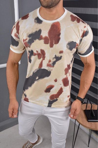 MCZ GİYİM Ανδρικό T-Shirt Crew Neck Slim-Fit