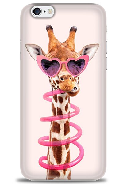 GMOtp iPhone 6 Case Hd Printed - Giraffe with Straw