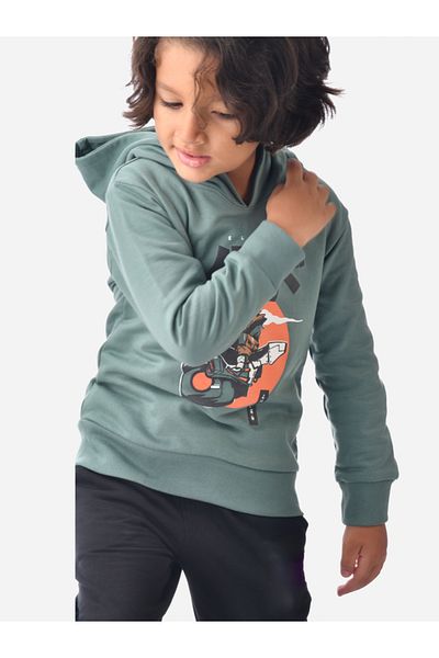 Victor and Jane By Styli Graphic Print Regular Fit Hoodie