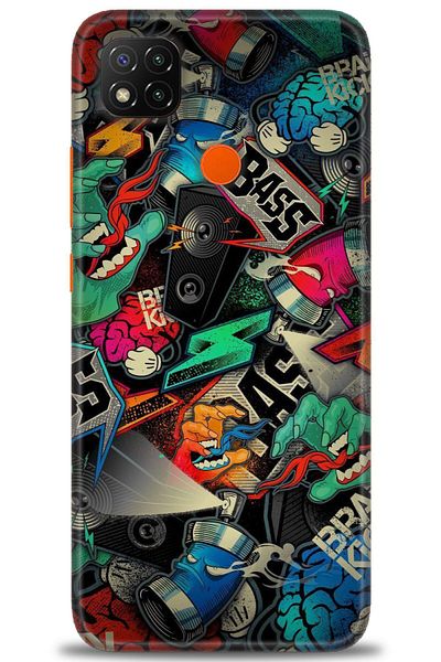 MRCİLETİSİM حافظة هاتف Xiaomi Redmi 9C مطبوعة بدقة عالية - باس