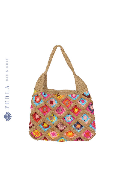 Perla Bag & More Daisy Plaj Çantası-Rengarenk