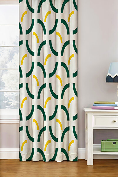 Vendini Kaliteli Kumaş, Canlı Renkli Desenli Fon Perde (ÖZEL ÜRETİMDİR,ÖLÇÜYE...