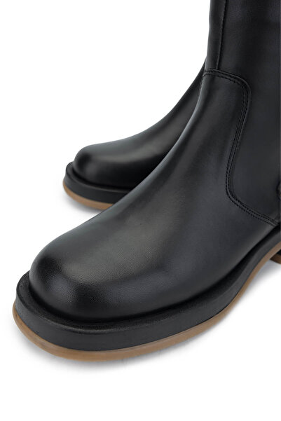 Tamer Tanca Kadın Hakiki Deri Siyah Deri Casual Bot