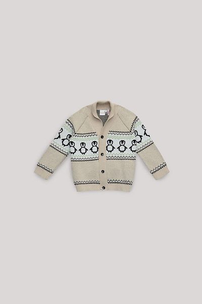 Layette Bg Store Baby Boy Patterned Cardigan