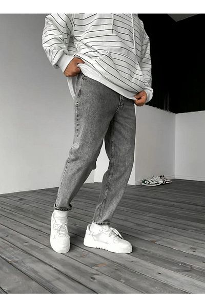 oraystore Παντελόνι Boyfriend Acid Grey