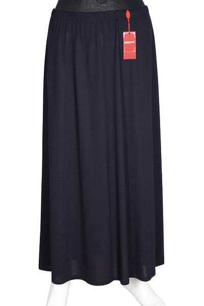 Hermevsim Hesna Women's - Navy Blue Cotton Combed, Sezen Piece Elastic Skirt