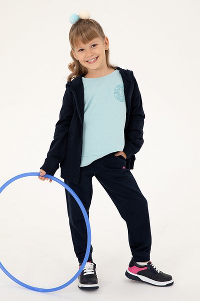 U.S. Polo Assn. Girl's Navy Blue Sweatpants 50296289 -Vr033