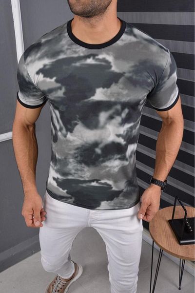 MCZ GİYİM Ανδρικό T-Shirt Crew Neck Slim-Fit