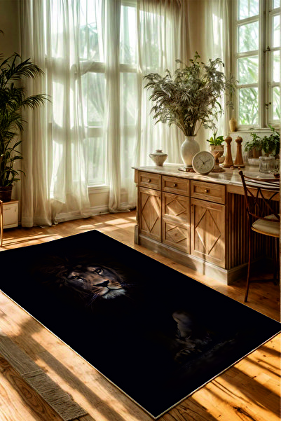 krm dünya ürünleri Aslan Figürlü Salon Çocuk Odası Lüx Taytüyü hisli Yıkanabi...