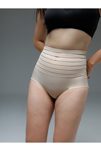 MİSTİRİK Buturo Model Göbek Karın Bel Sıkılaştırıcı Ve İnceltici Korseli Slip Külot Ten Renk